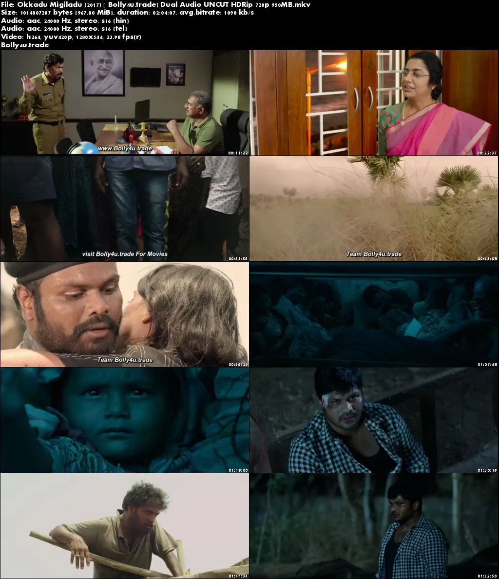 Okkadu Migiladu 2017 HDRip 400Mb Hindi Dual Audio 480p Watch Online Free Download bolly4u
