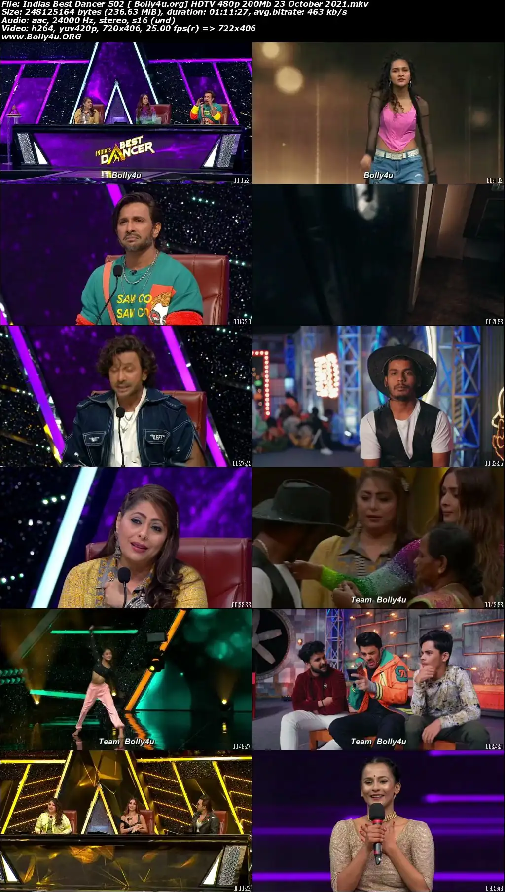Indias Best Dancer S02 HDTV 480p 200Mb 23 October 2021 Download