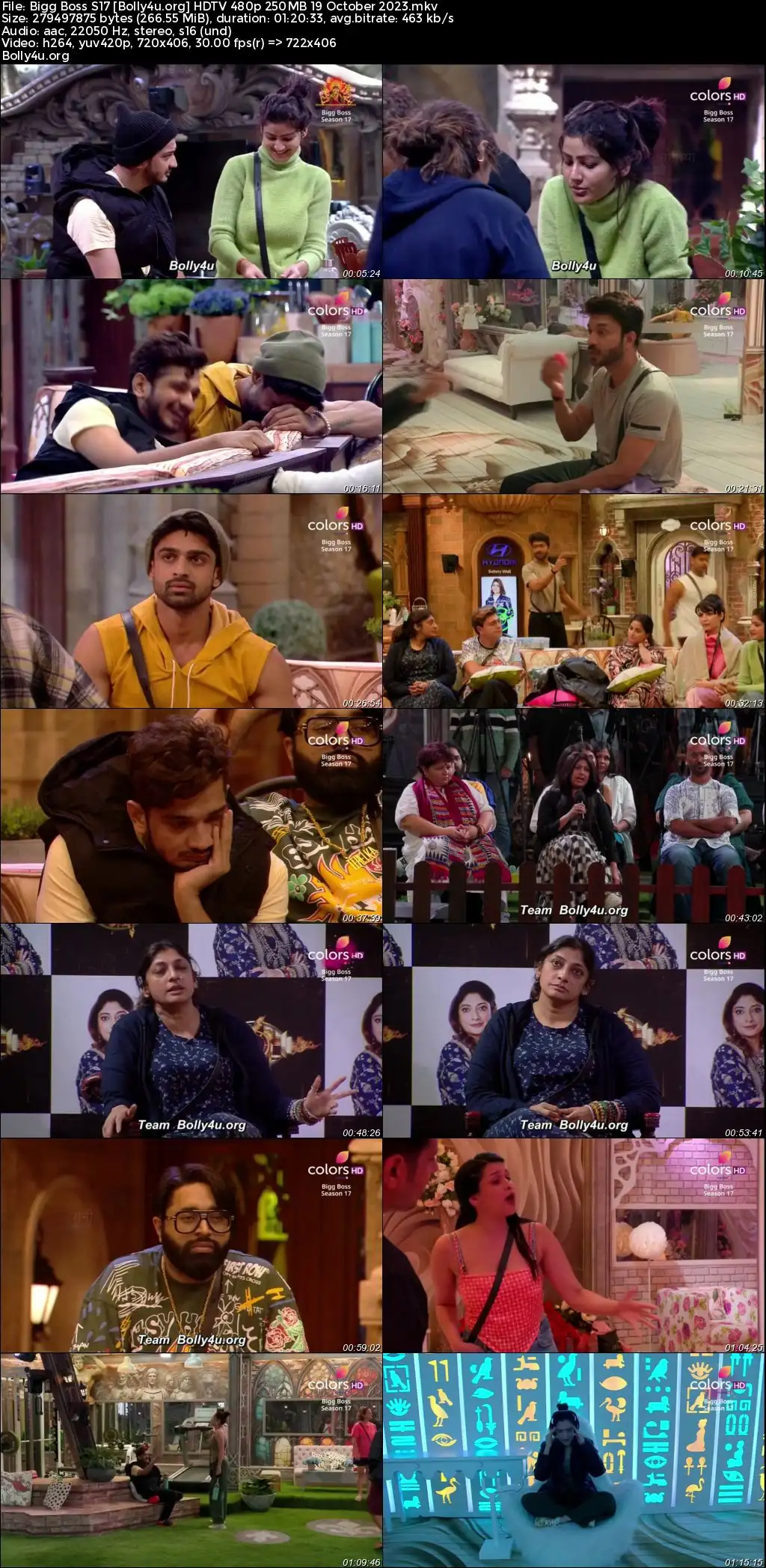 Bigg Boss S17 HDTV 480p 250MB 19 October 2023 Download