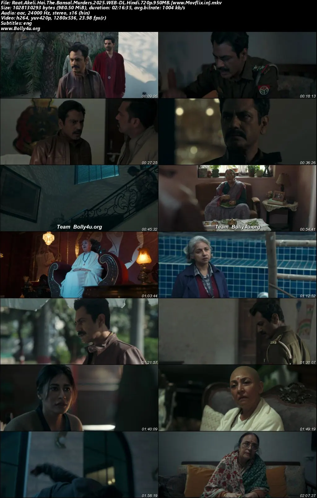 Raat Akeli Hai The Bansal Murders 2025 WEB-DL Hindi Full Movie Download 1080p  720p  480p