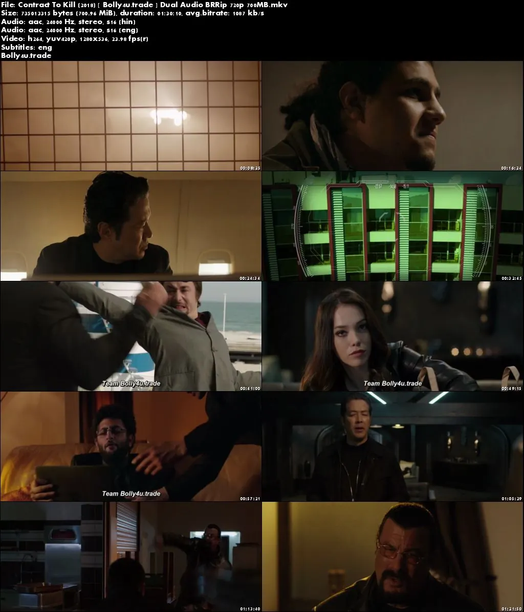 Contract To Kill 2018 BluRay 700MB Hindi Dual Audio 720p ESub Download