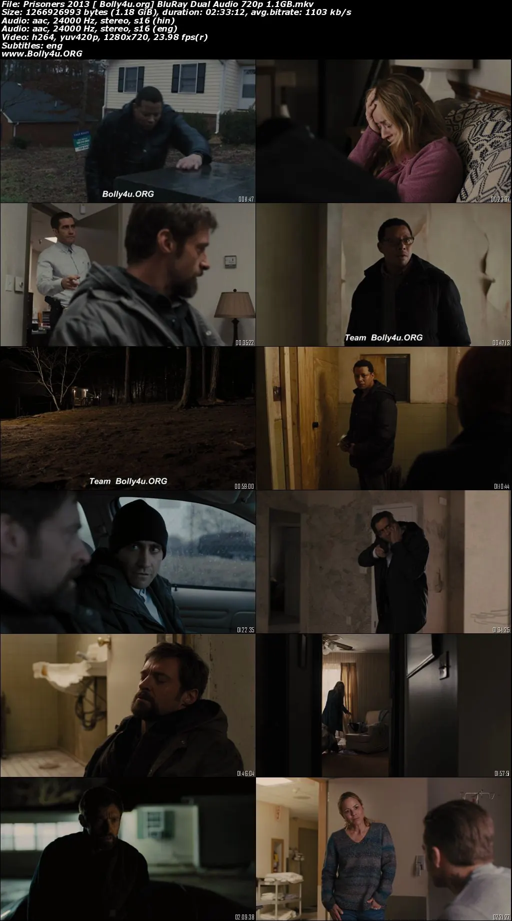 Prisoners 2013 BRRip 450Mb Hindi Dual Audio 480p ESub Download