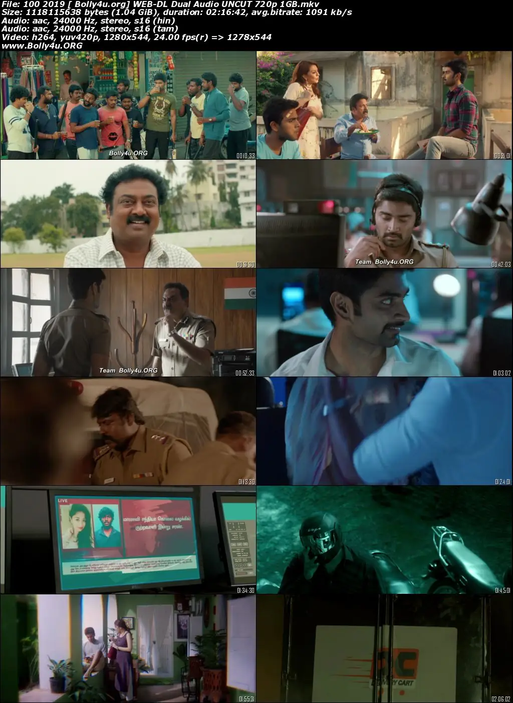 100 2019 WEB-DL 450Mb UNCUT Hindi Dual Audio 480p Download