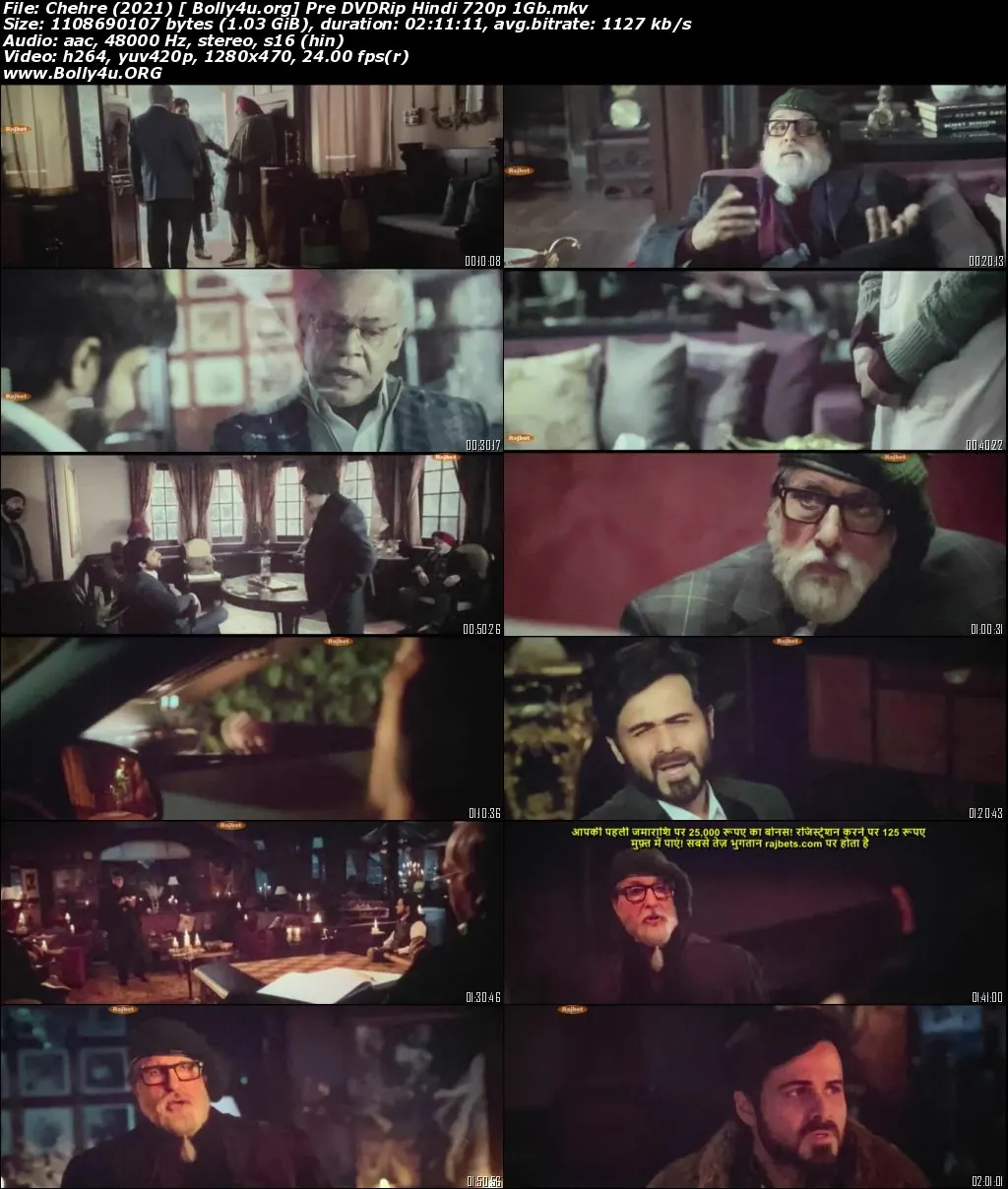 Chehre 2021 Pre DVDRip 1GB Hindi Movie Download 720p