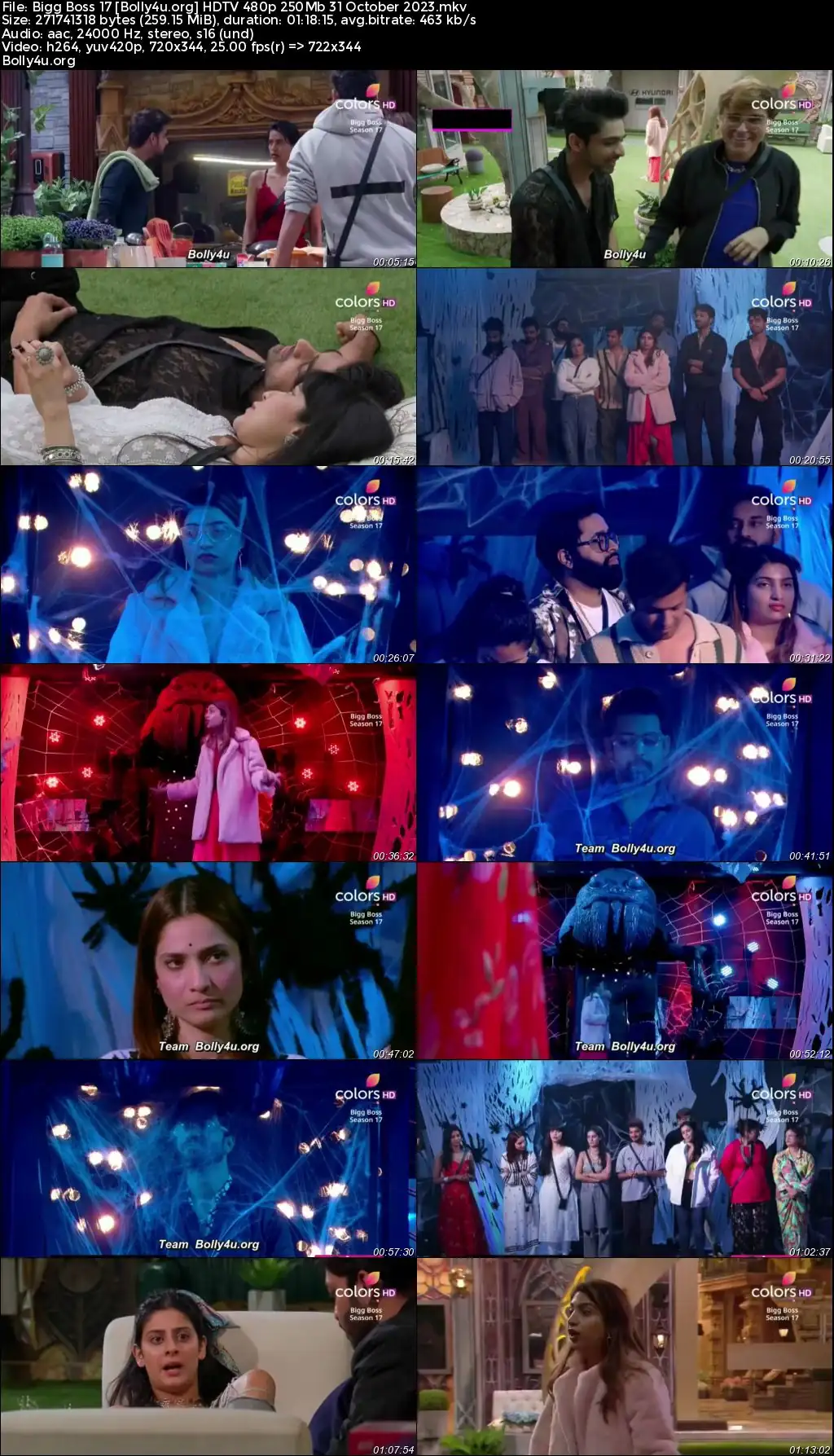 Bigg Boss 17 HDTV 480p 250Mb 31 October 2023 Download