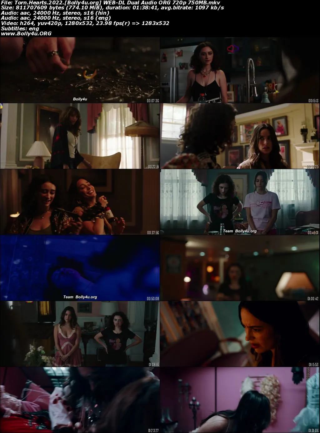 Torn Hearts 2022 WEB-DL Hindi Dual Audio ORG Full Movie Download 1080p  720p  480p