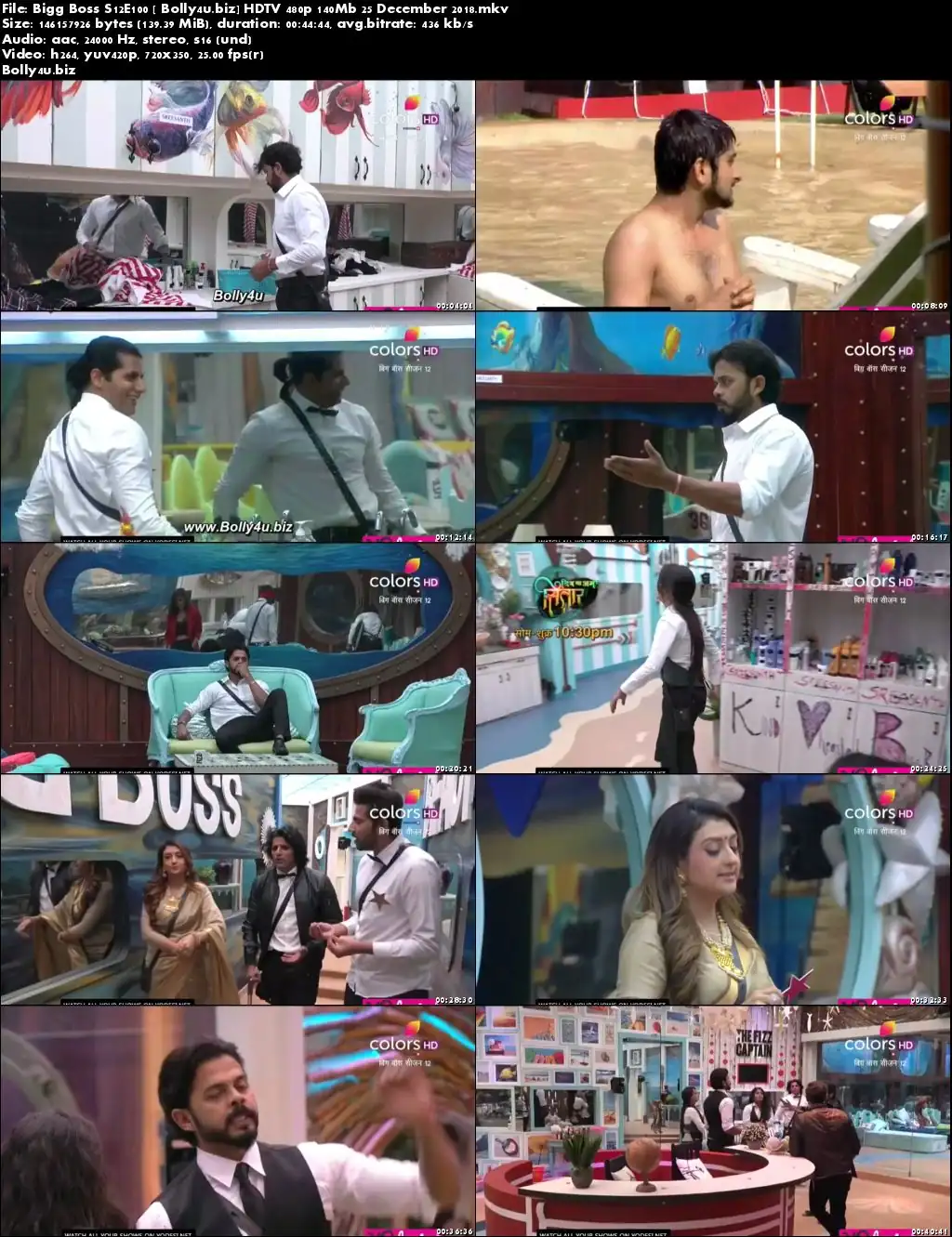 Bigg Boss S12E100 HDTV 480p 140Mb 25 December 2018 Download Bigg Boss S12E100 HDTV 480p 140Mb 25 December 2018 Download