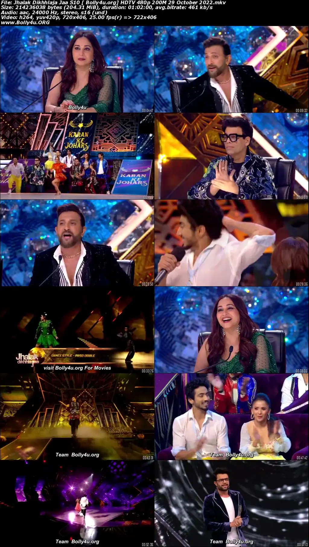 Jhalak Dikhhlaja Jaa S10 HDTV 480p 200Mb 29 October 2022 Download