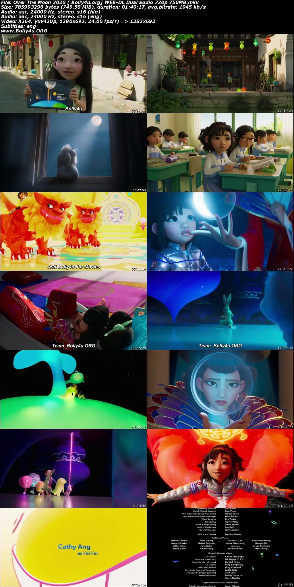 Over The Moon 2020 WEB-DL 300Mb Hindi Dual Audio 480p Download