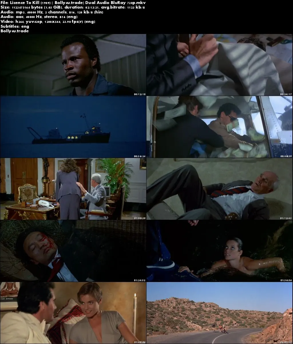 Licence To Kill 1989 BluRay 400MB Hindi Dual Audio 480p ESub Download