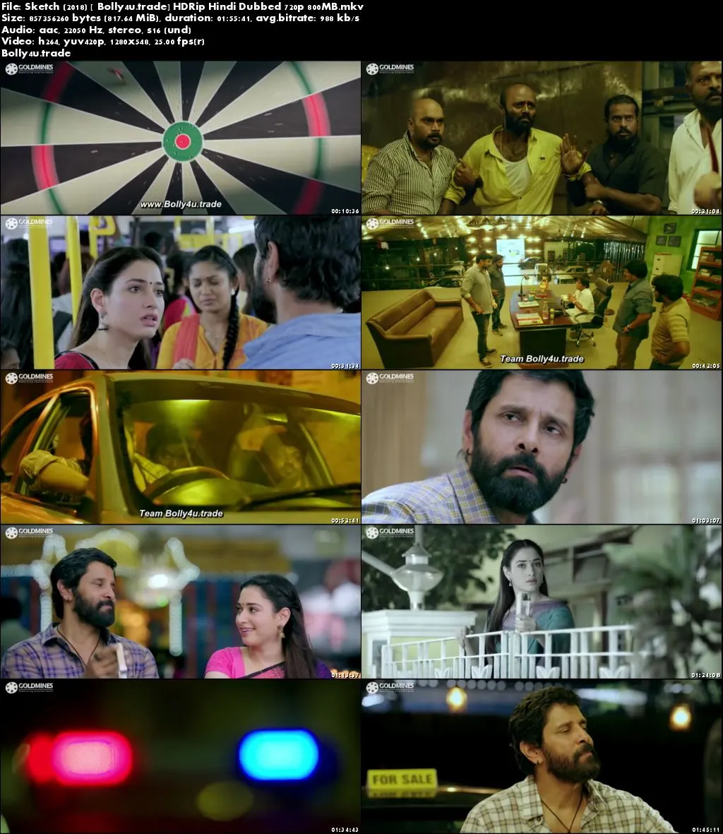 Sketch 2018 HDRip 800Mb Full Hindi Dubbed Movie Download 720p