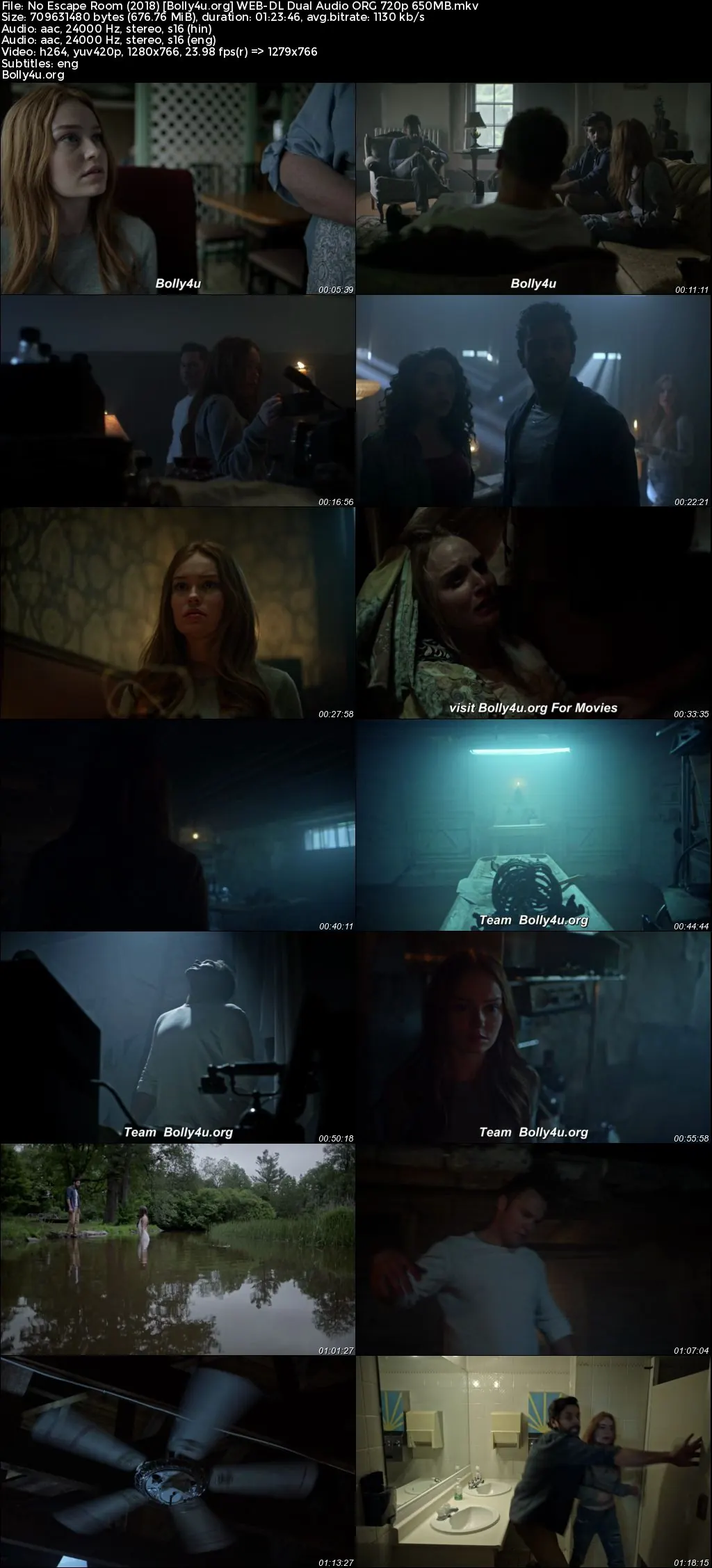 No Escape Room 2018 WEB-DL Hindi Dual Audio ORG Full Movie Download 1080p  720p  480p
