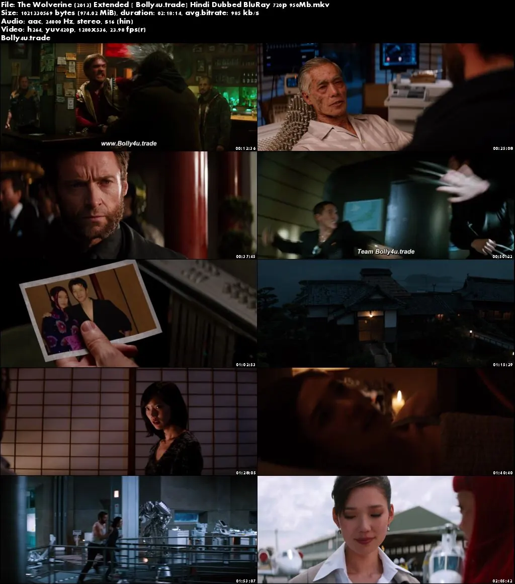  The Wolverine 2013 BluRay 400MB Extended Cut Hindi Dubbed 480p Download