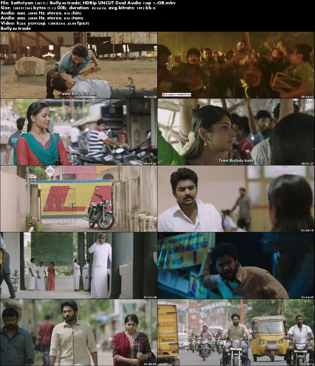 Sathriyan 2017 HDRip UNCUT Hindi Dual Audio 720p Download