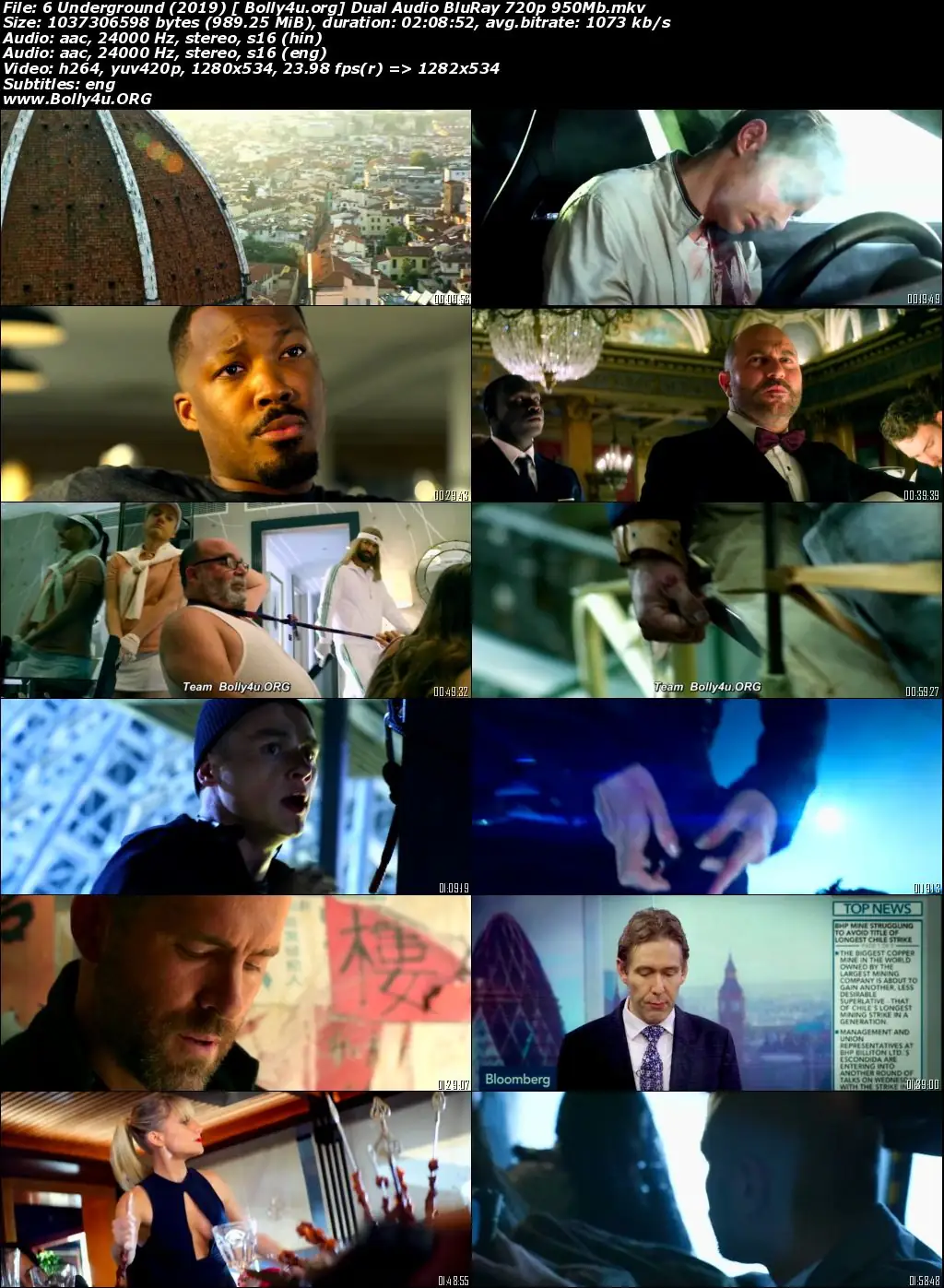 6 Underground 2019 WEB-DL 400Mb Hindi Dual Audio ORG 480p download