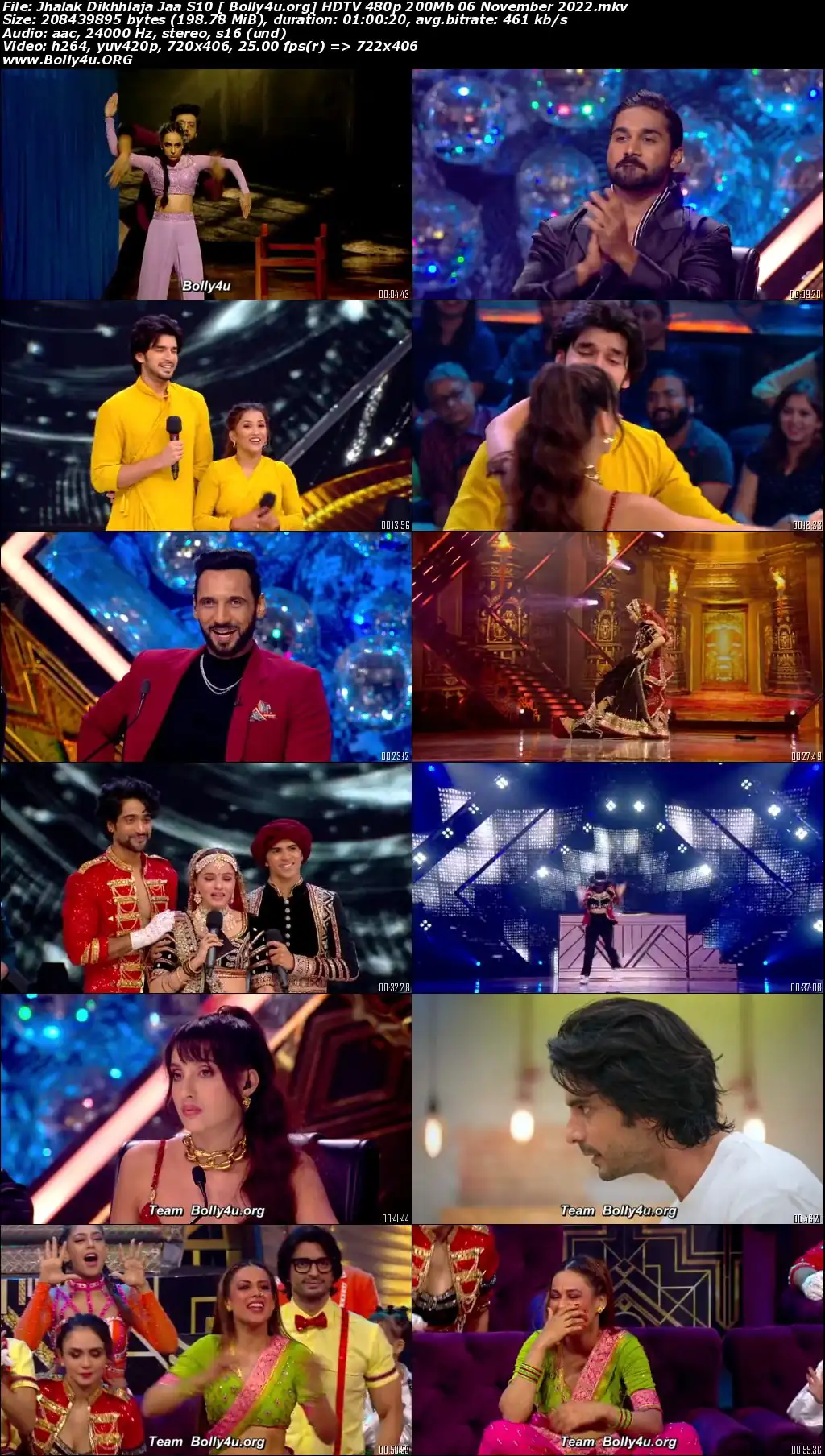 Jhalak Dikhhlaja Jaa S10 HDTV 480p 200Mb 06 November 2022 Download