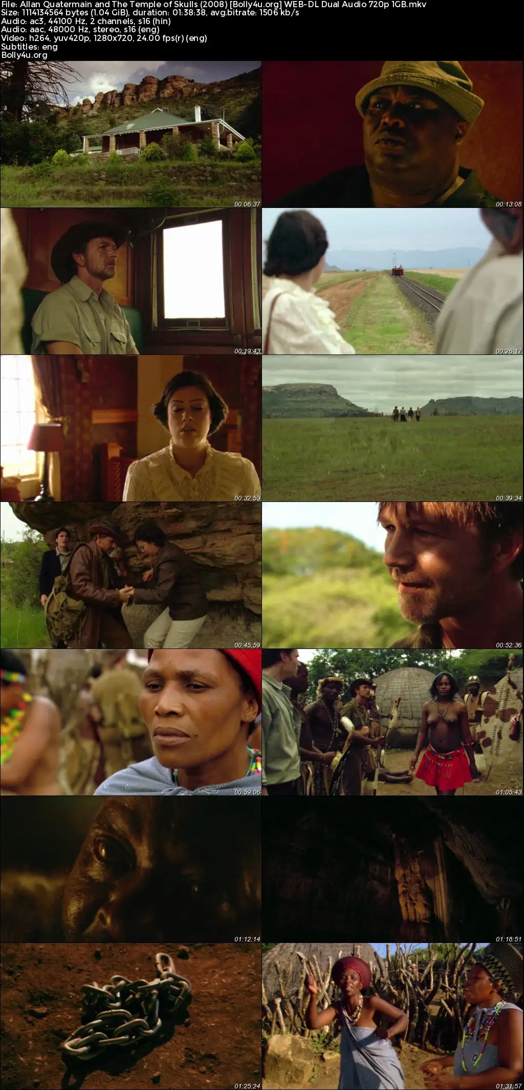 Allan Quatermain and The Temple of Skulls 2008 WEB-DL Hindi Dual Audio ORG Full Movie Download 720p  480p