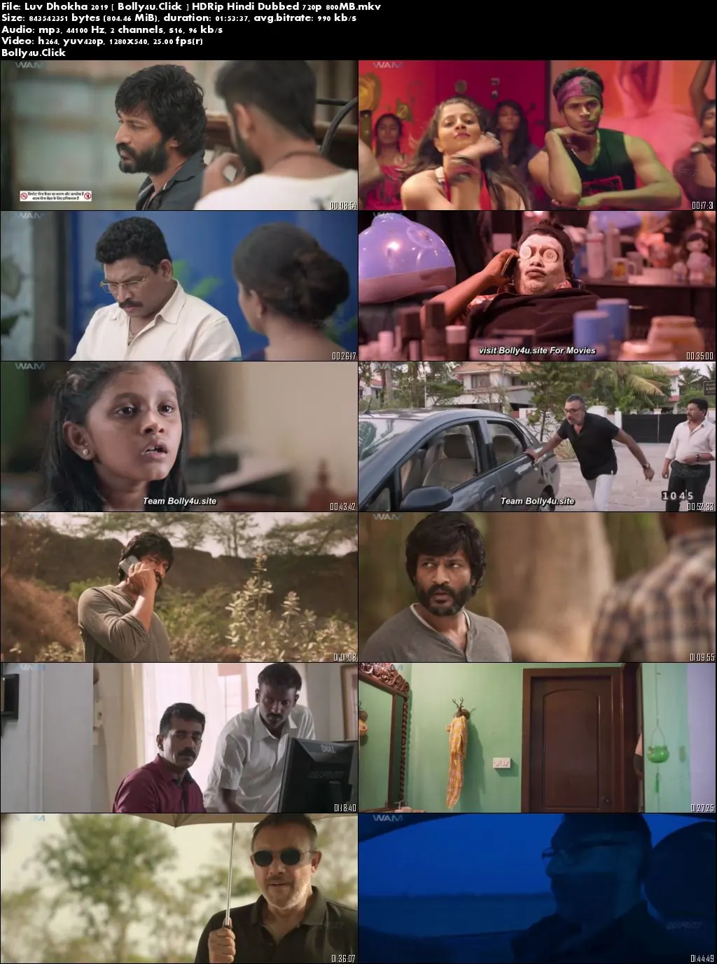 Luv Dhokha 2019 HDRip 800Mb Full Hindi Dubbed Movie Download 720p
