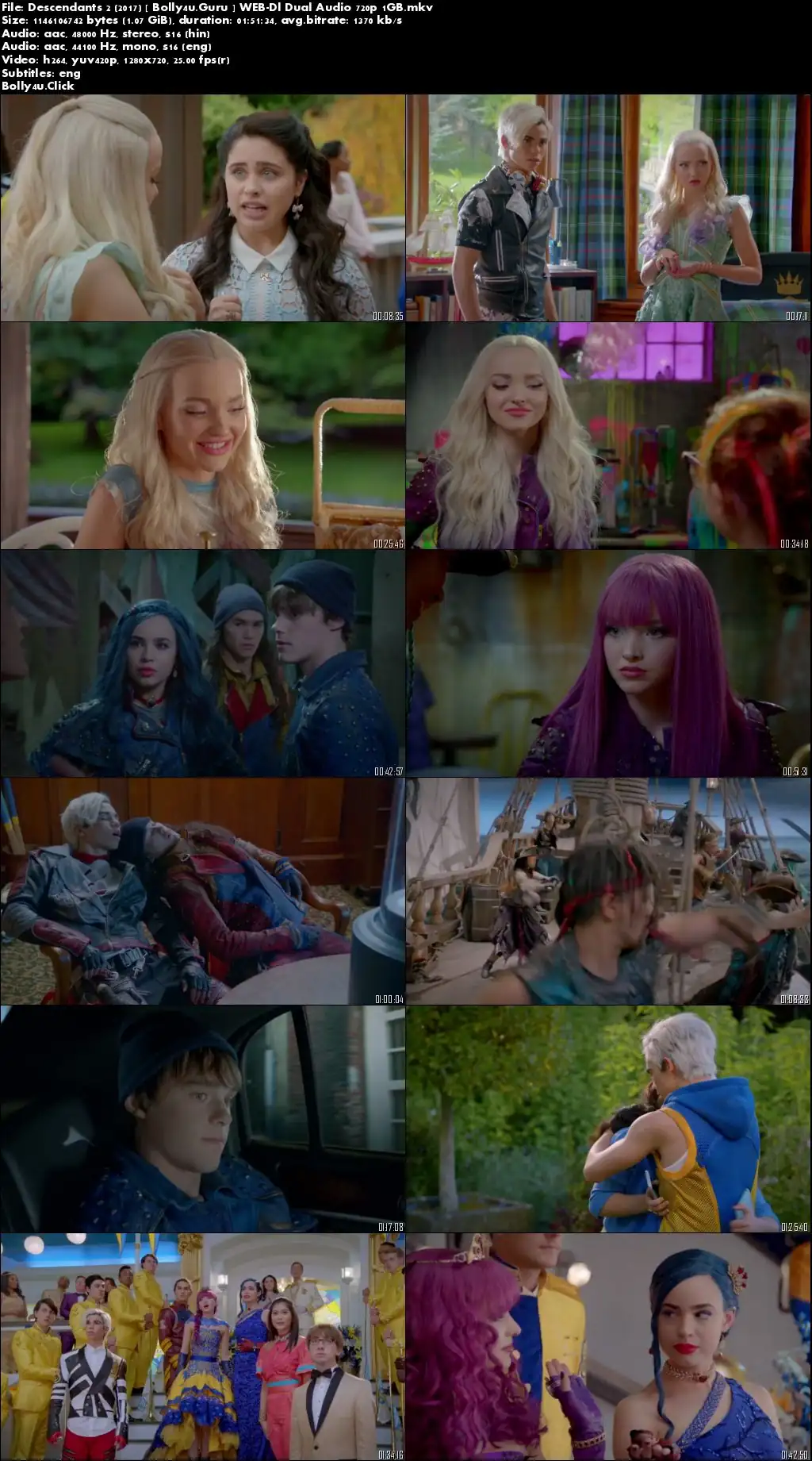 Descendants 2 2017 WEB-DL 400MB Hindi Dual Audio 480p Download