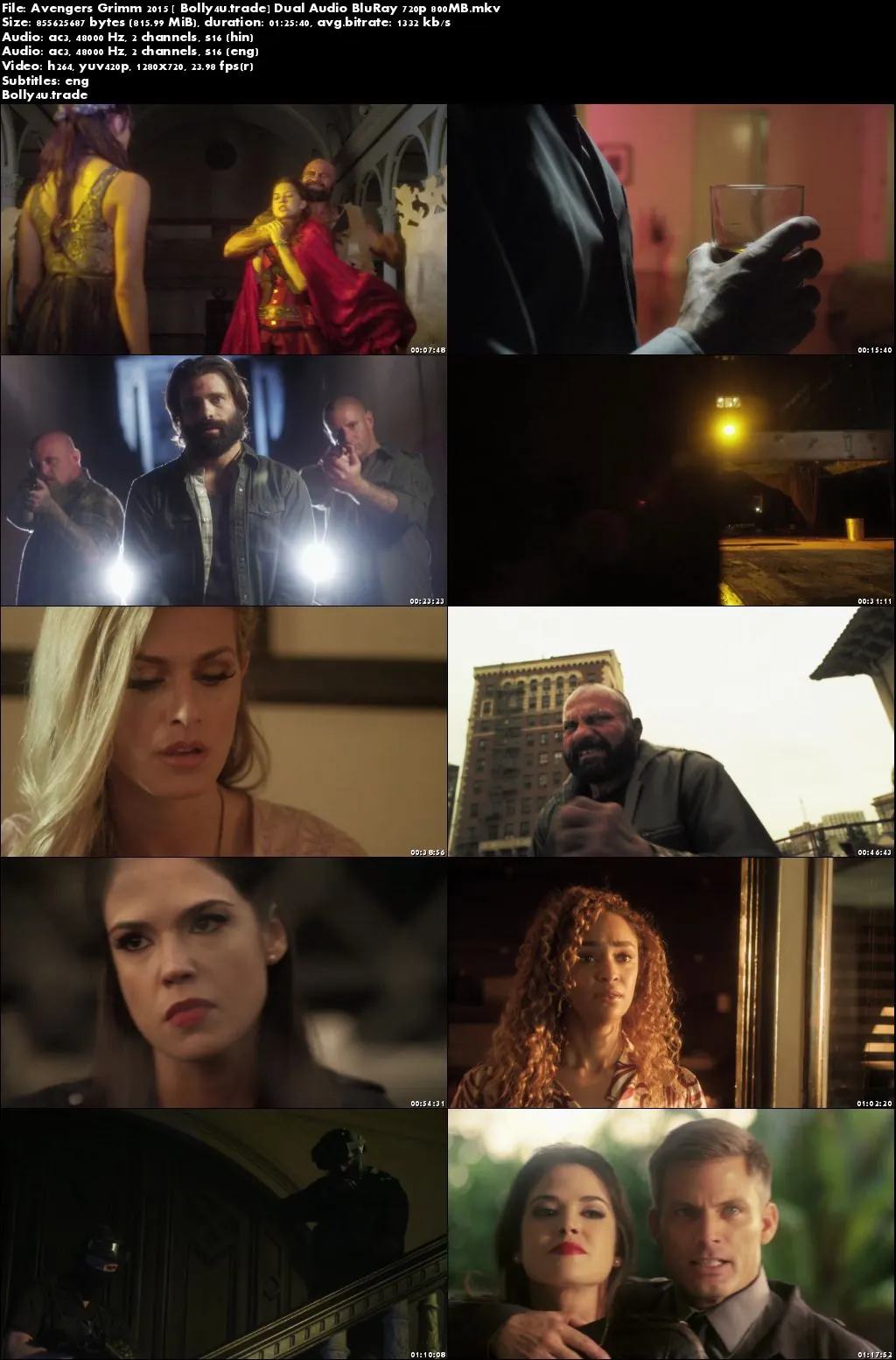 Avengers Grimm 2015 BluRay 800Mb Hindi Dubbed Dual Audio 720p Download