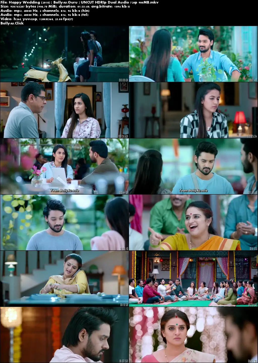 Happy Wedding 2018 HDRip 900Mb UNCUT Hindi Dual Audio 720p Download