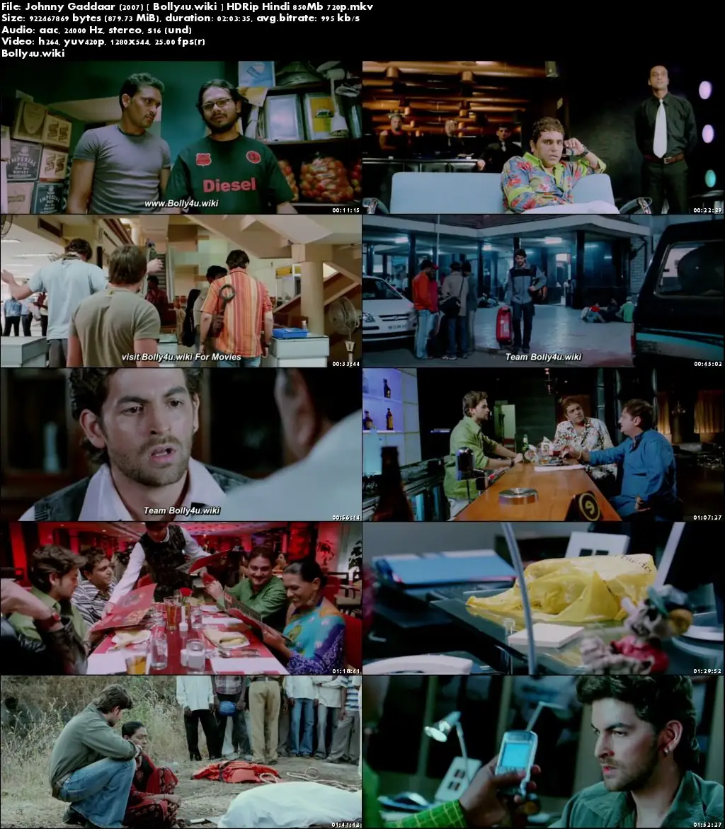 Johnny Gaddaar 2007 HDRip 350Mb Hindi 480p Download