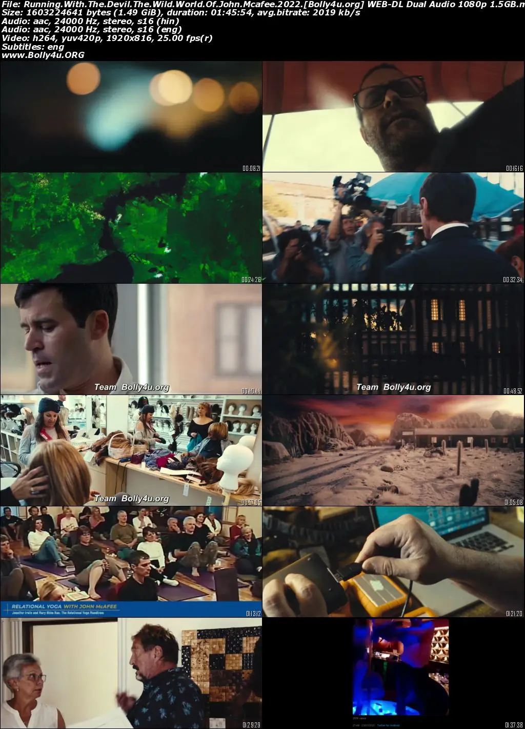 Running with the Devil The Wild World of John McAfee 2022 WEB-DL Hindi Dual Audio Movie Download 1080p  720p  480p