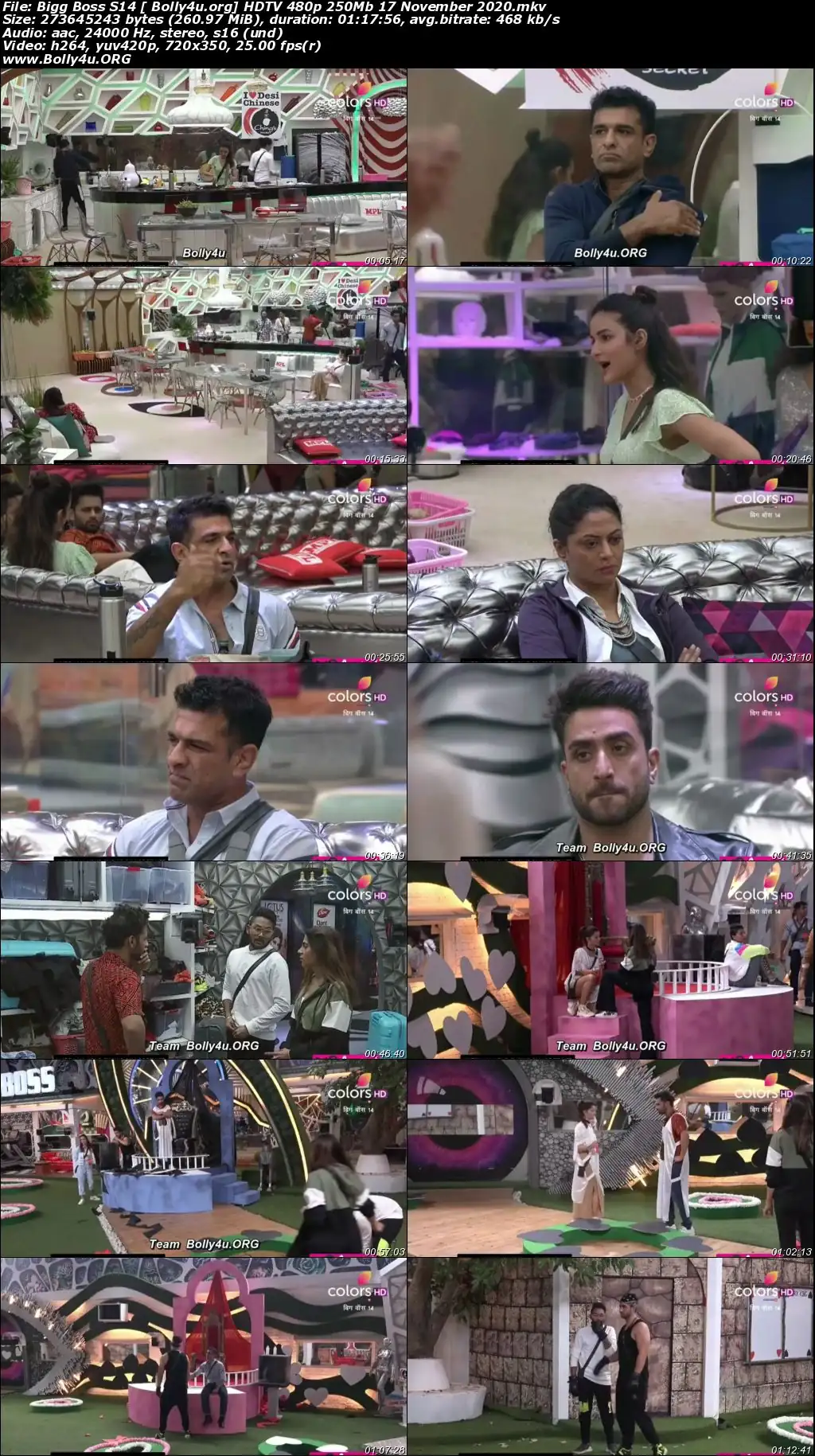 Bigg Boss S14 HDTV 480p 250Mb 17 November 2020 Download