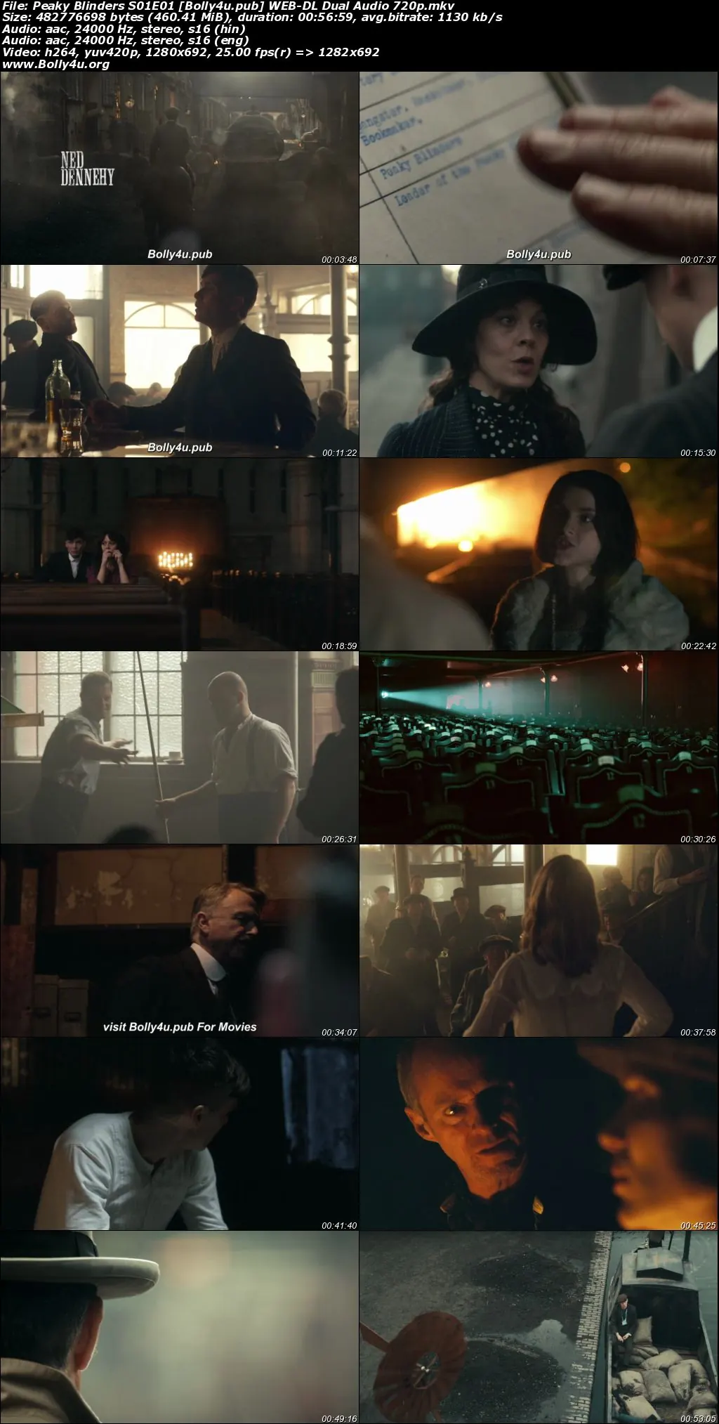 Peaky Blinders 2013 WEB-DL Hindi Dual Audio ORG S01 Complete Download 720p  480p
