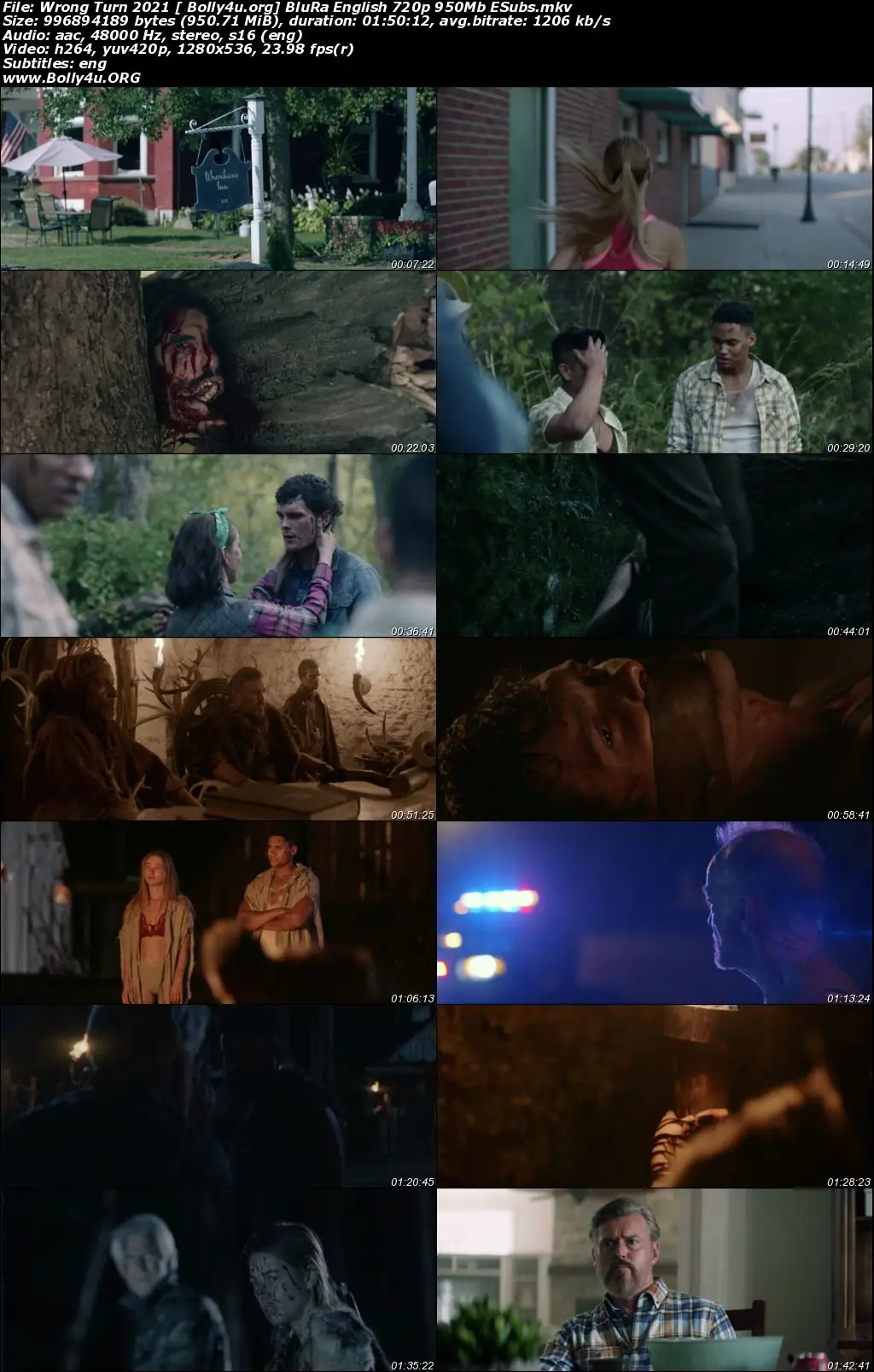 Wrong Turn 2021 BluRay 950Mb English 720p ESubs Download