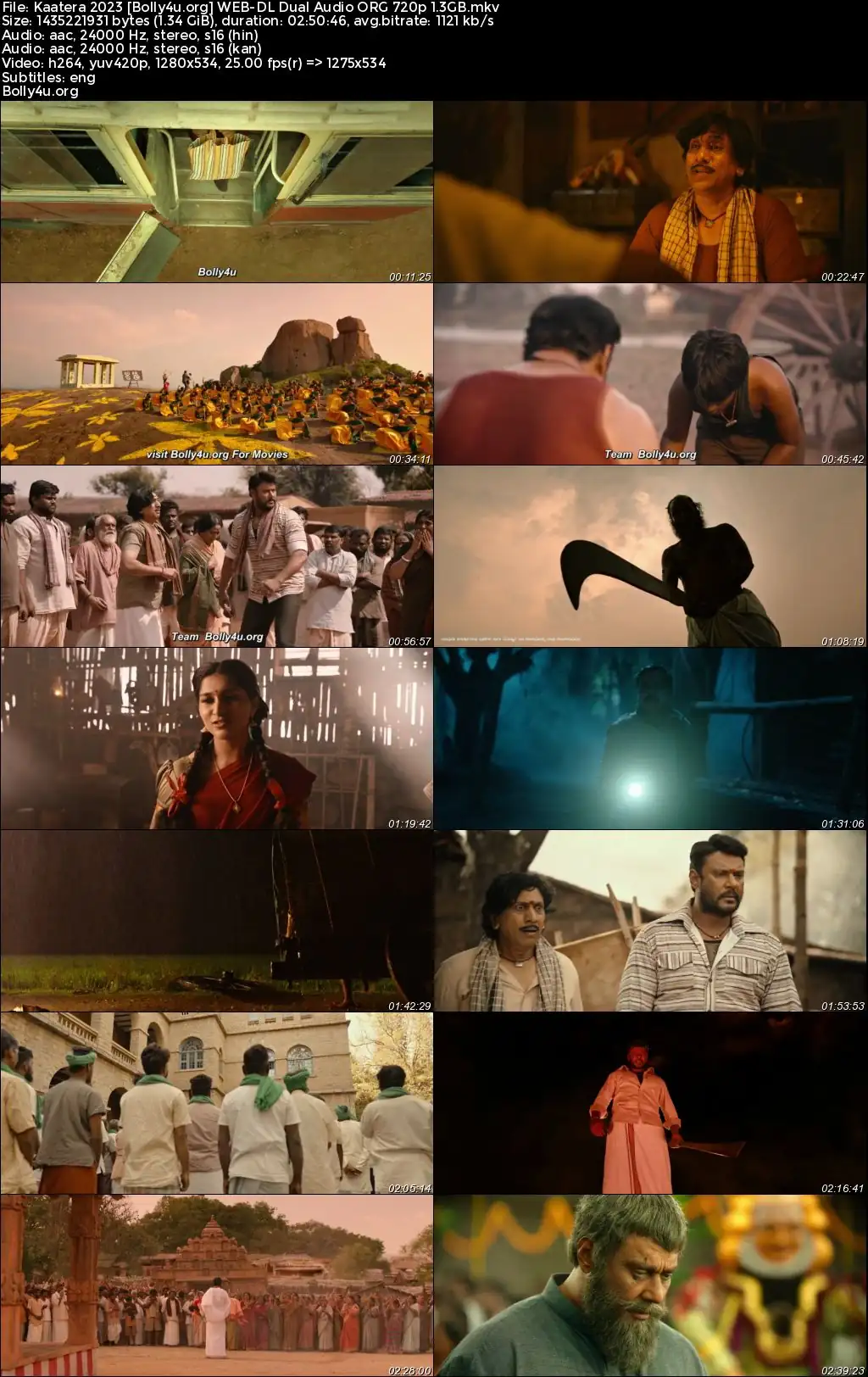 Kaatera 2023 WEB-DL UNCUT Hindi Dual Audio ORG Full Movie Download 1080p  720p  480p