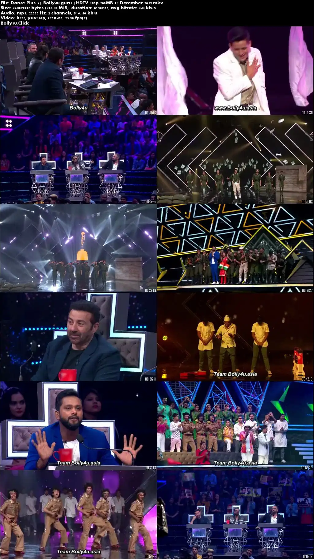 Dance Plus 5 HDTV 480p 200MB 14 December 2019 download