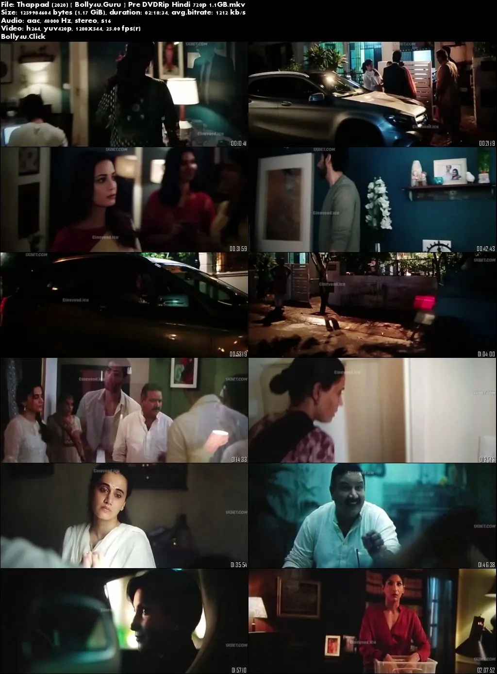 Thappad 2020 Pre DVDRip 400MB Full Hindi Movie Download 480p