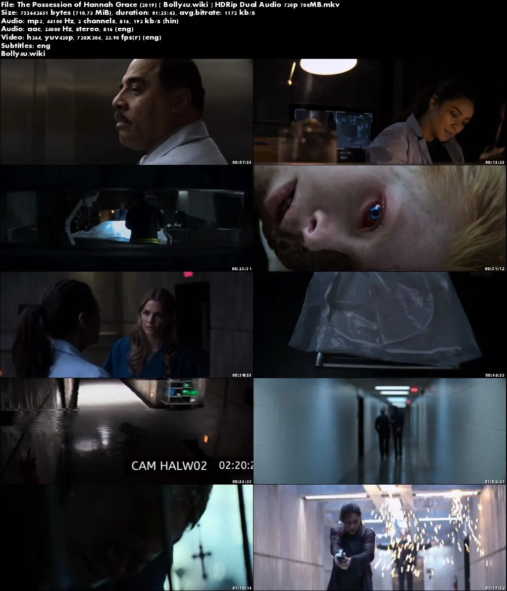 The Possession of Hannah Grace 2019 HDRip 700MB Hindi Dual Audio x264 Download