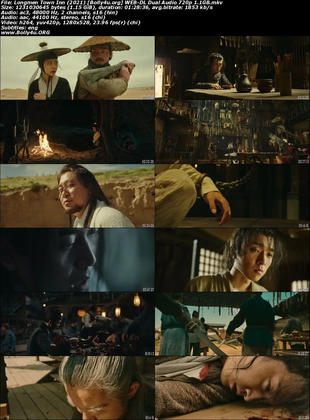 Longmen Town Inn 2021 WEB-DL Hindi Dual Audio Full Movie Download 720p  480p