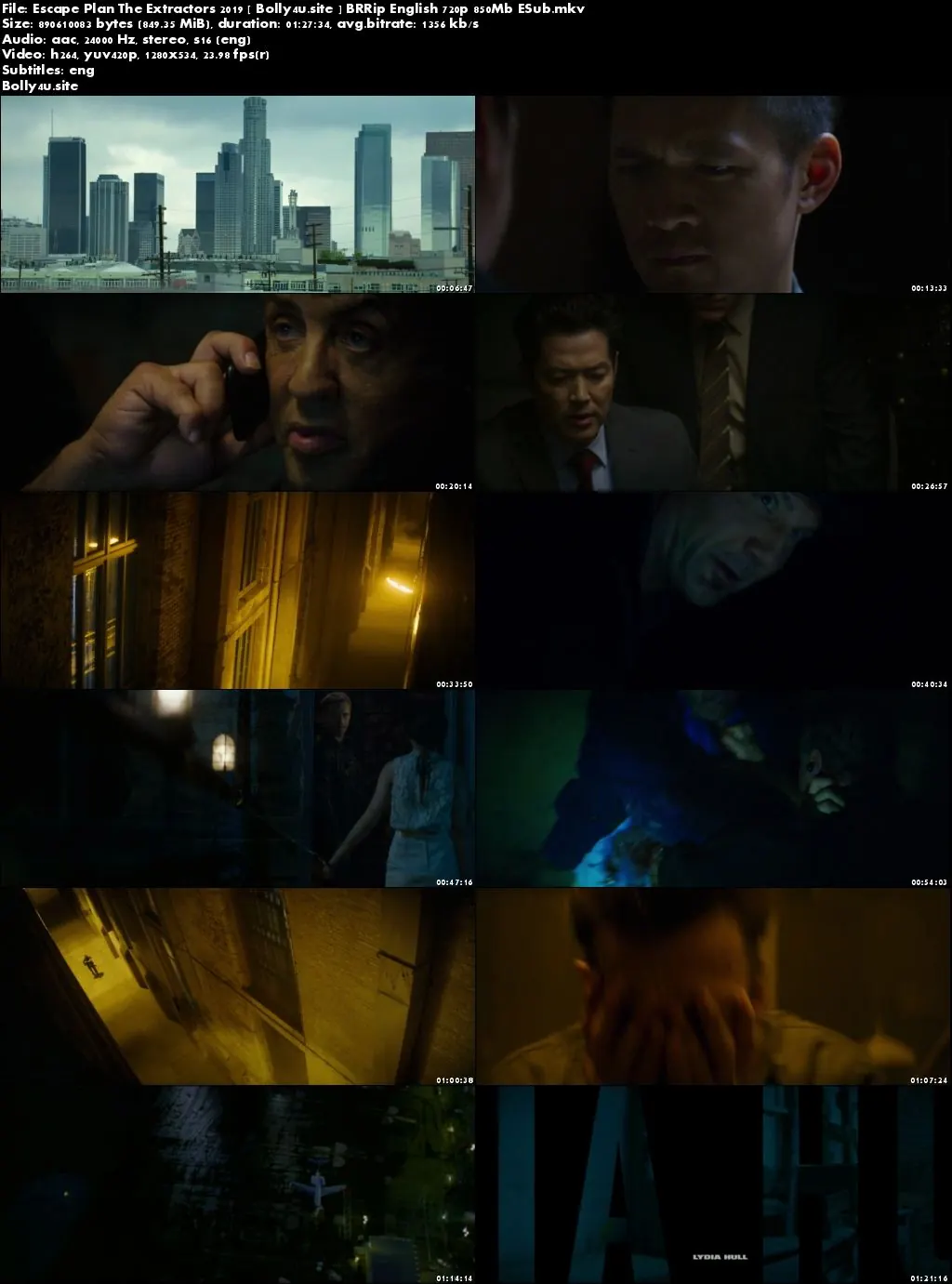 Escape Plan The Extractors 2019 BRRip 850Mb English 720p ESub Download