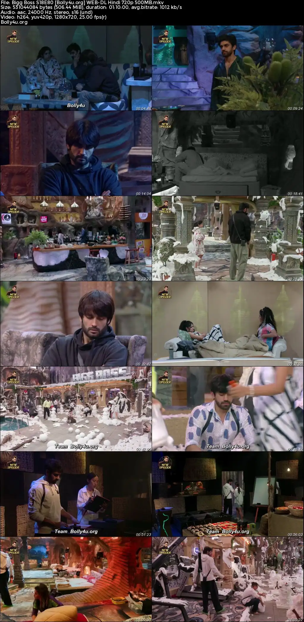 Bigg Boss 2024 WEB-DL Hindi S18E80 Download 720p  480p