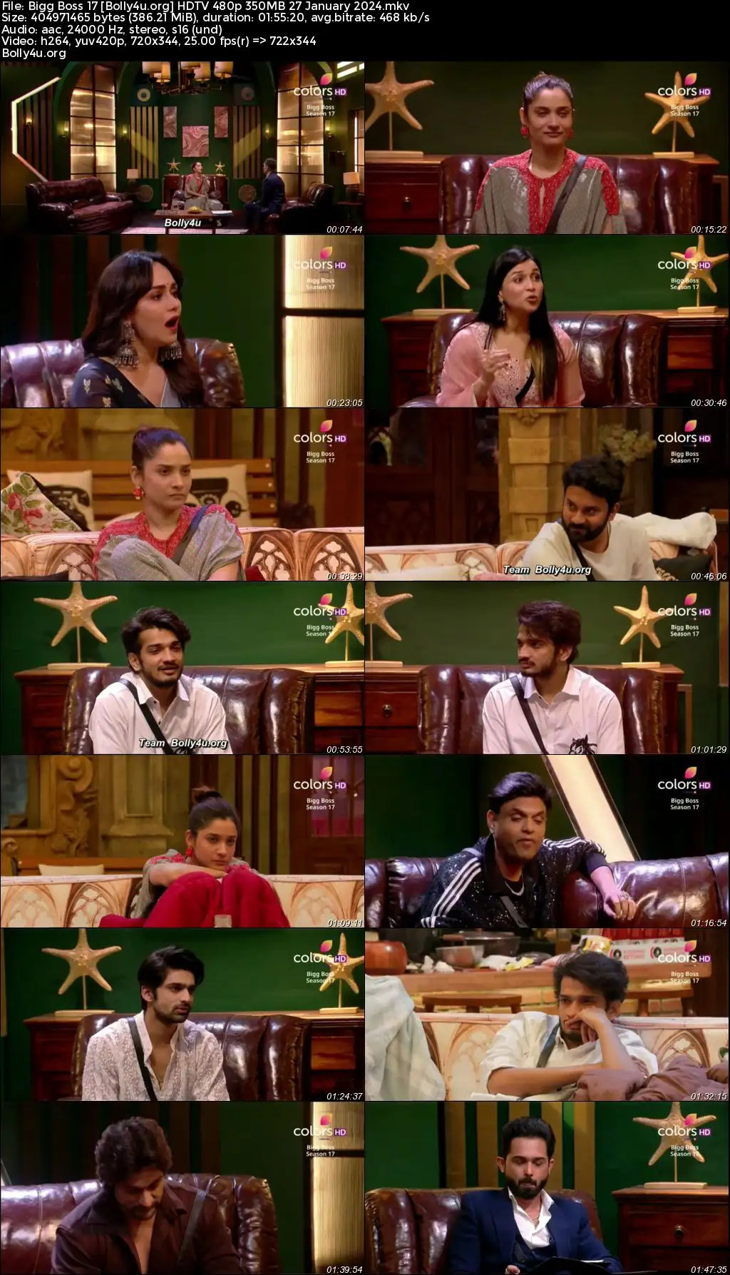 Bigg Boss 17 HDTV 480p 350MB 27 January 2024 Download