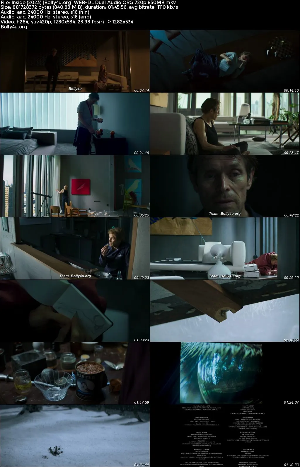 Inside 2023 WEB-DL Hindi Dual Audio ORG Full Movie Download 1080p  720p  480p