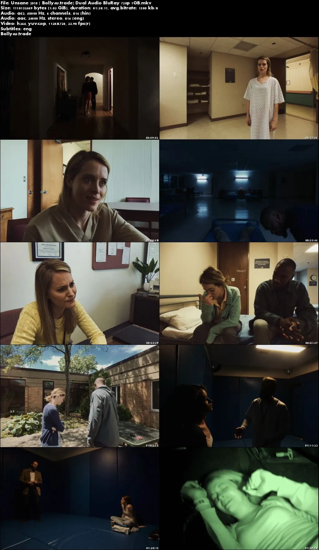  Unsane 2018 BluRay 300MB Hindi Dual Audio ORG 480p ESub Download