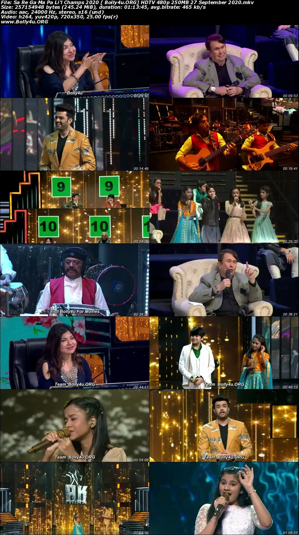 Sa Re Ga Ma Pa Lil Champs HDTV 480p 250MB 27 September 2020 Download Sa Re Ga Ma Pa Lil Champs HDTV 480p 250MB 27 September 2020 Download