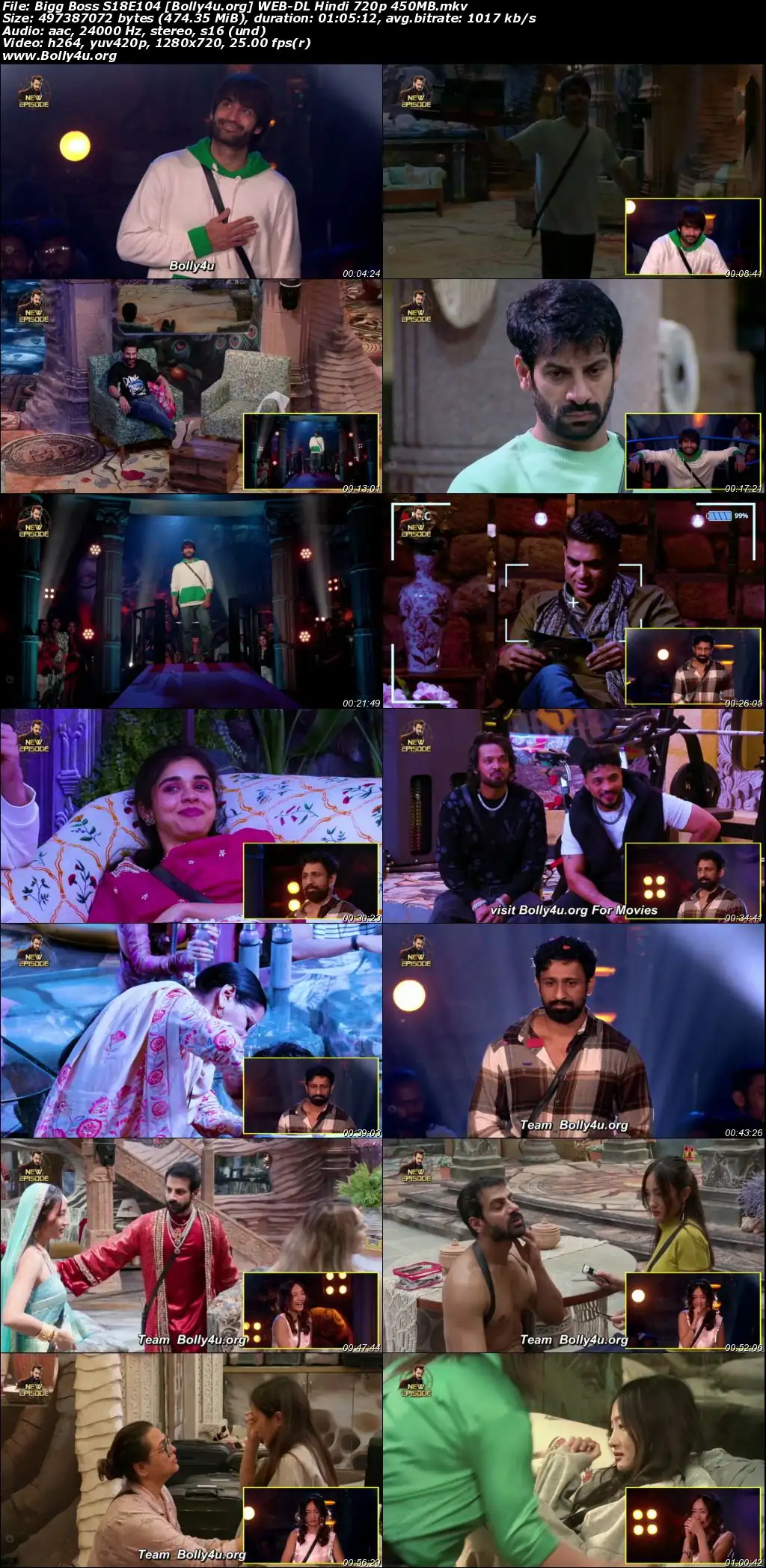 Bigg Boss 2024 WEB-DL Hindi S18E104 Download 720p  480p