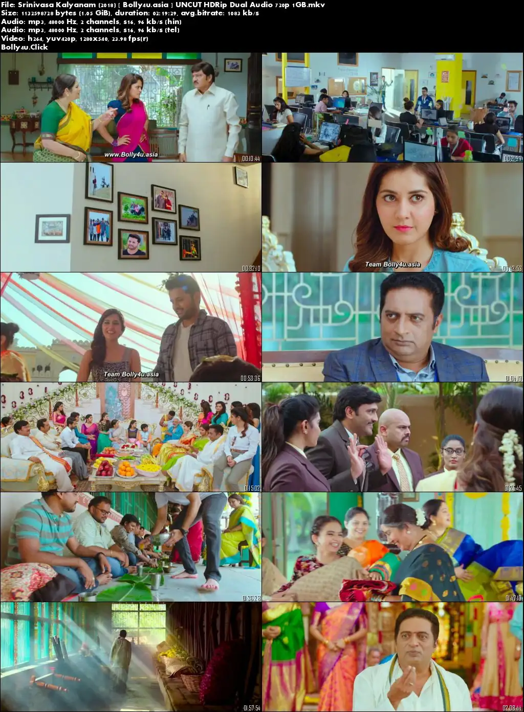 Srinivasa Kalyanam 2018 HDRip 400MB UNCUT Hindi Dual Audio 480p download