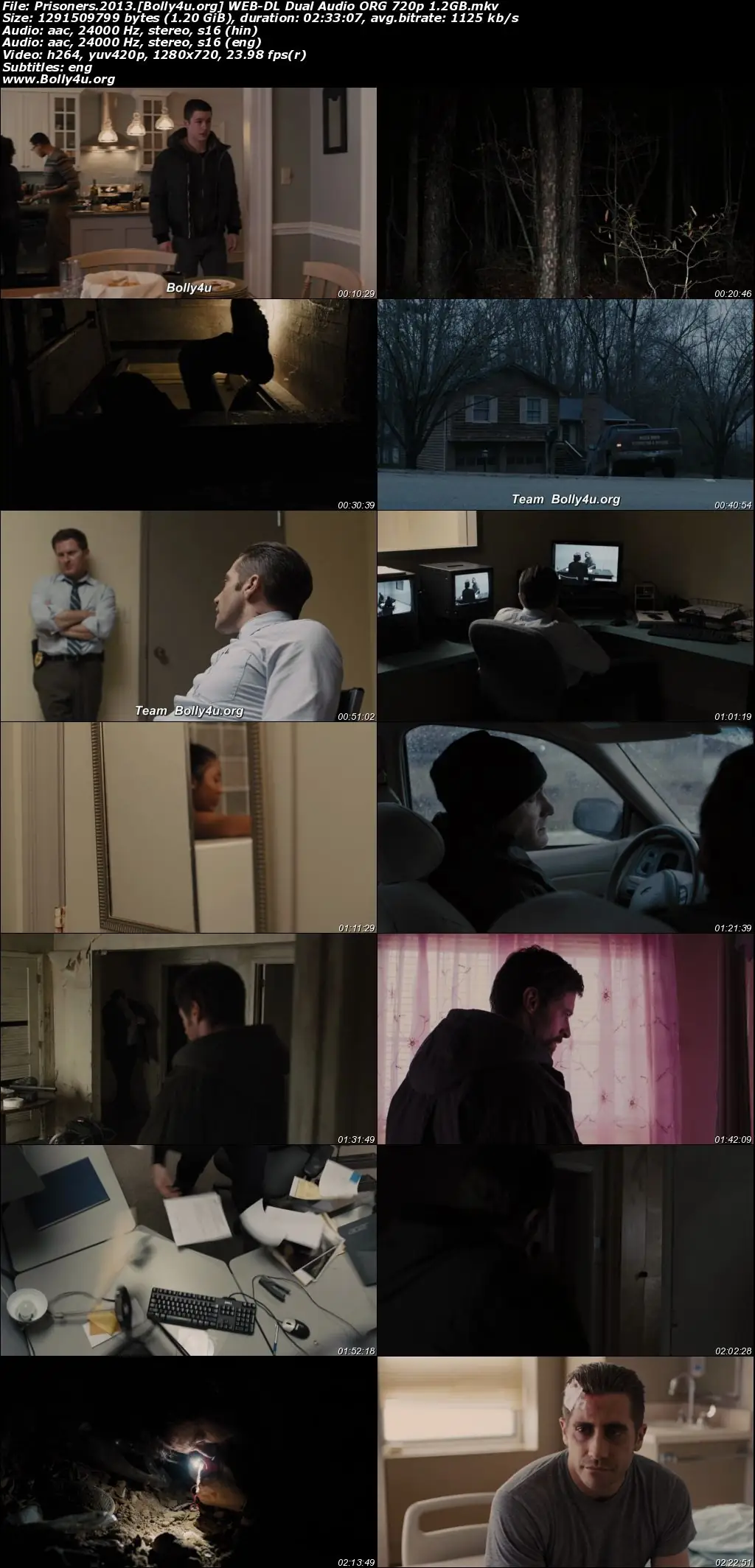 Prisoners 2013 BluRay Hindi Dual Audio ORG Full Movie Download 1080p  720p  480p 
