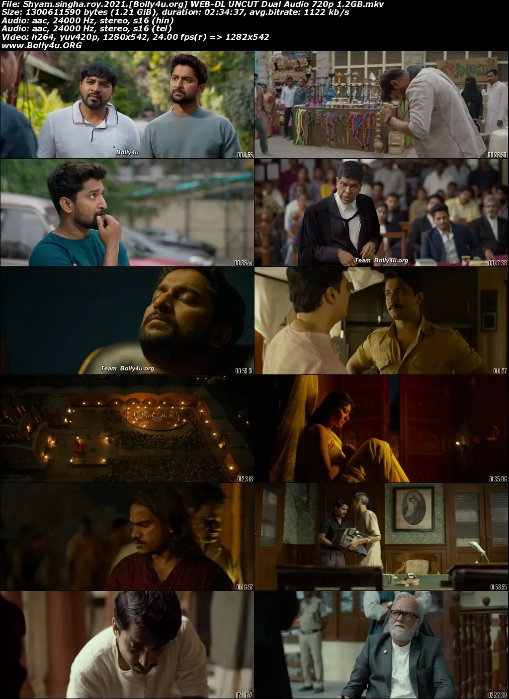 Shyam Singha Roy 2021 WEB-DL UNCUT Hindi Dual Audio ORG Full Movie Download 1080p  720p  480p