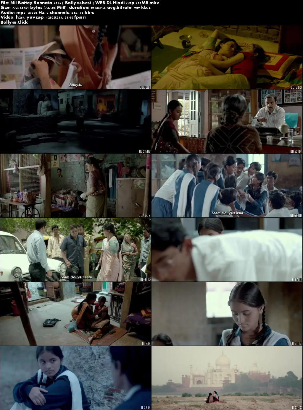 Nil Battey Sannata 2015 WEB-DL 700MB Full Hindi Movie Download 720p