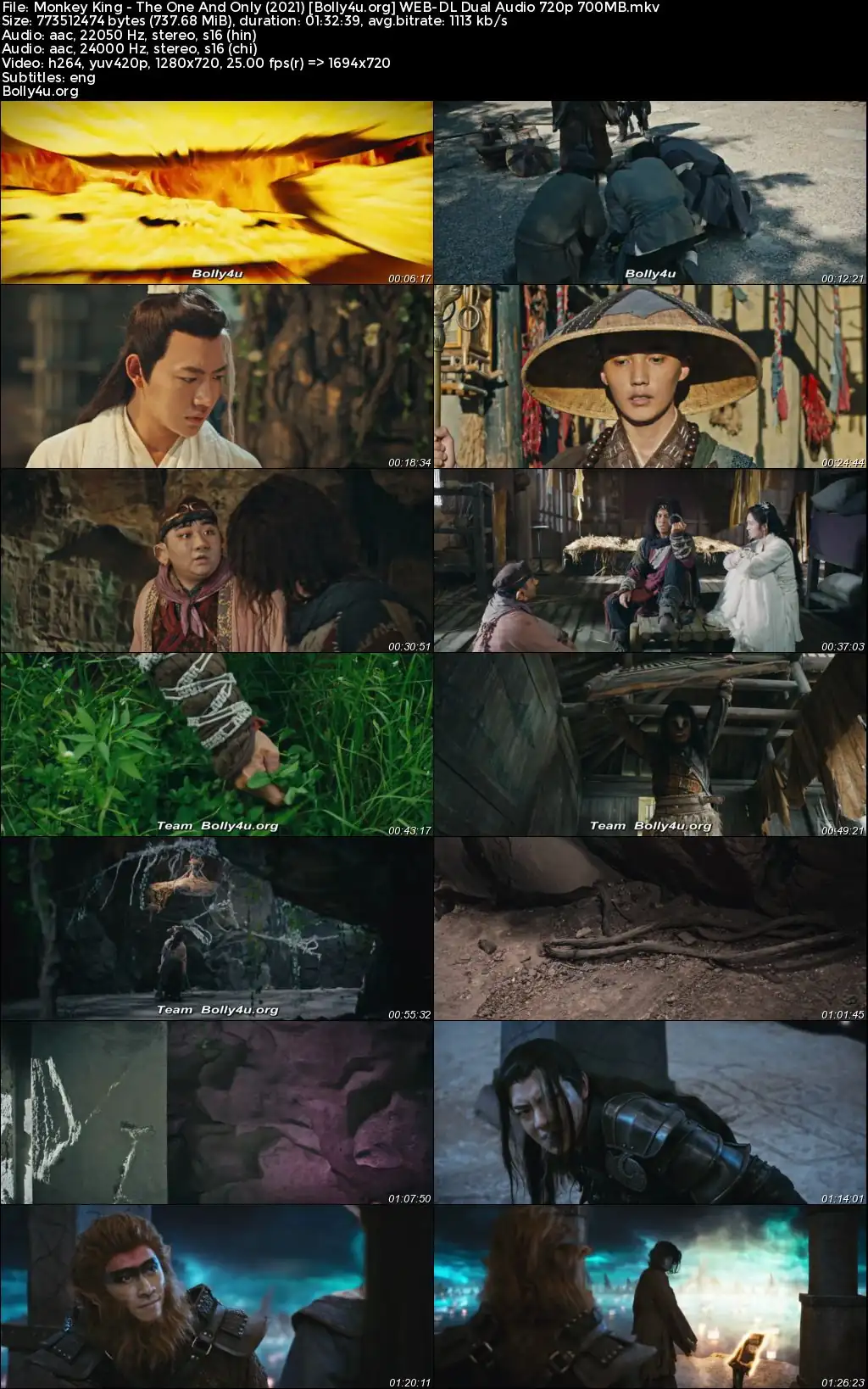 Monkey King The One And Only 2021 WEB-DL Hindi Dual Audio Full Movie Download 1080p  720p  480p