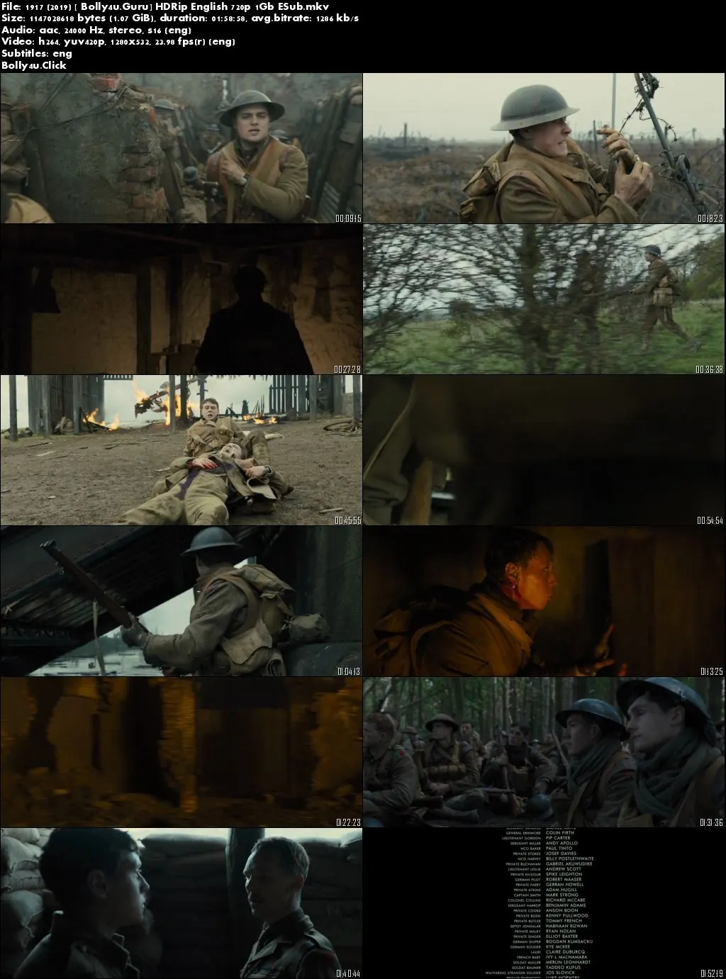 1917 (2019) HDRip 400MB English 480p ESub 1917 (2019) HDRip 400MB English 480p ESub