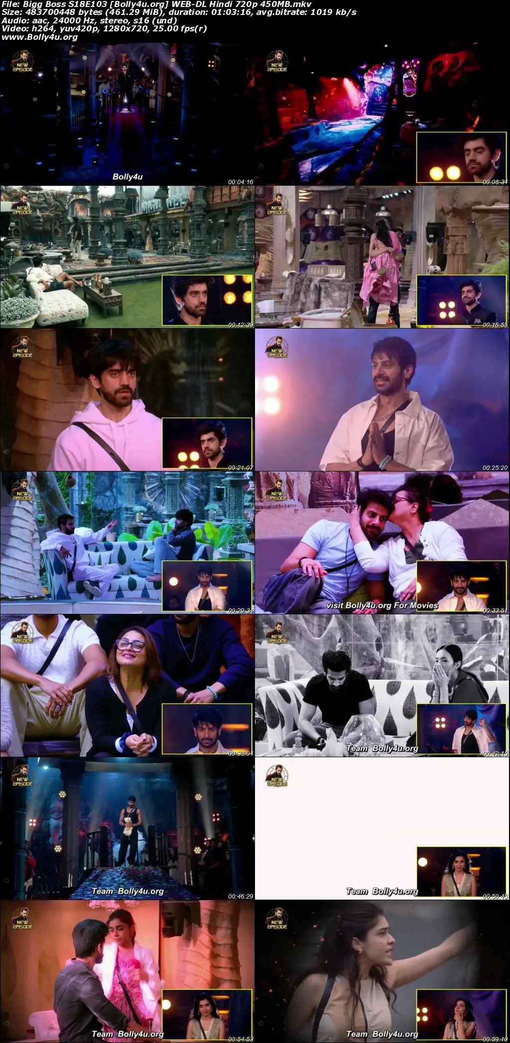 Bigg Boss 2024 WEB-DL Hindi S18E103 Download 720p  480p