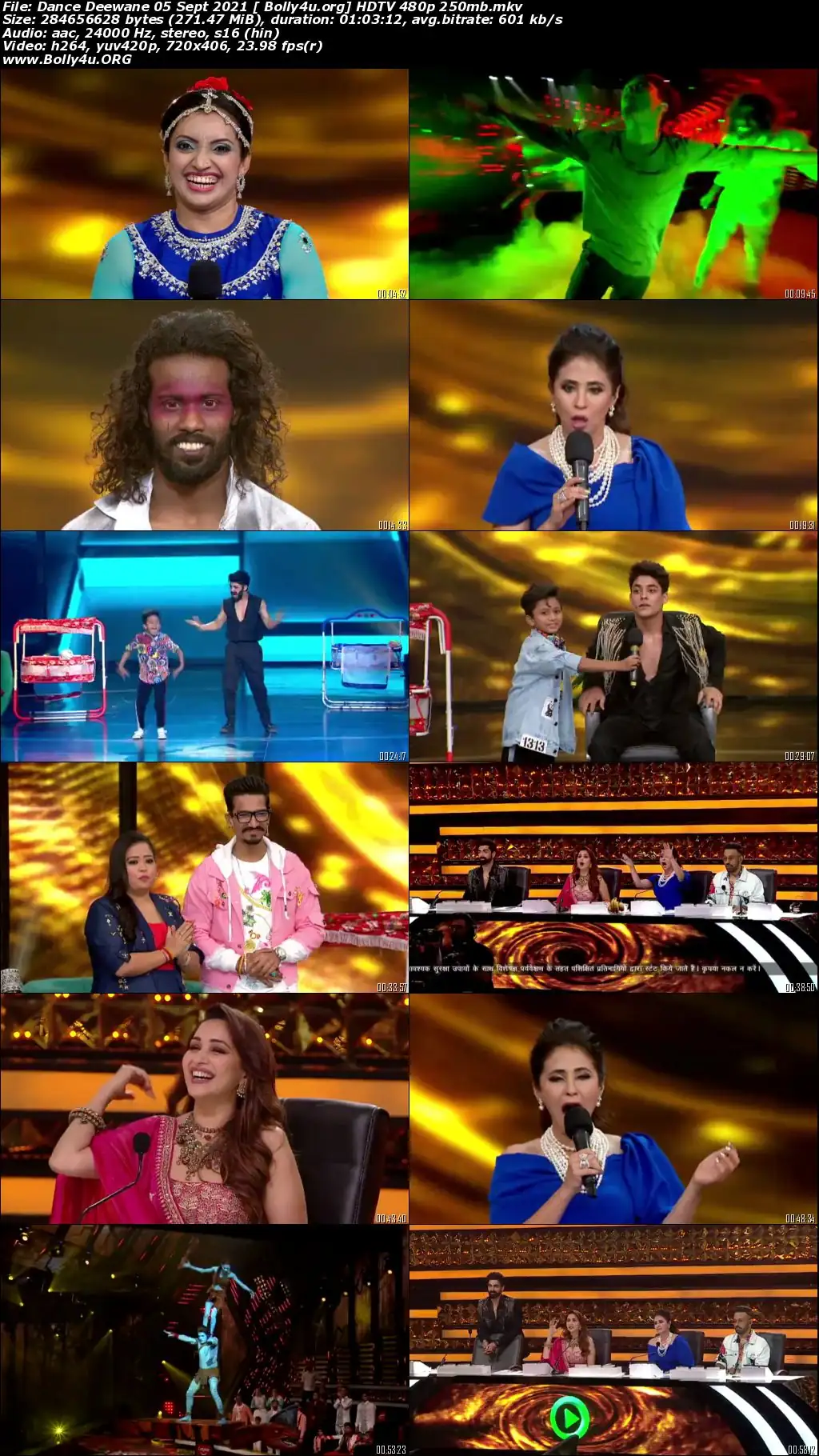 Dance Deewane 3 HDTV 480p 250mb 05 Sept 2021 Download